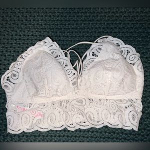PINK Victoria Secret Bralette Womens Size XL White
